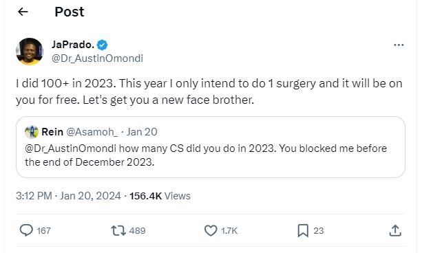 Post japrado dr_austinomondi did 100 in . this year only intend to do surgery an