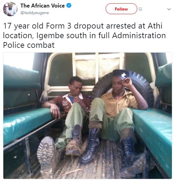 The african voice tedayeugene follow 17 year old form 3 dropout arrested at athi