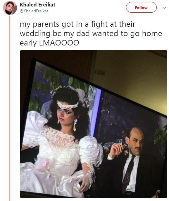 Khaled ereikat khaledereikat follow my parents got in a fight at their wedding b