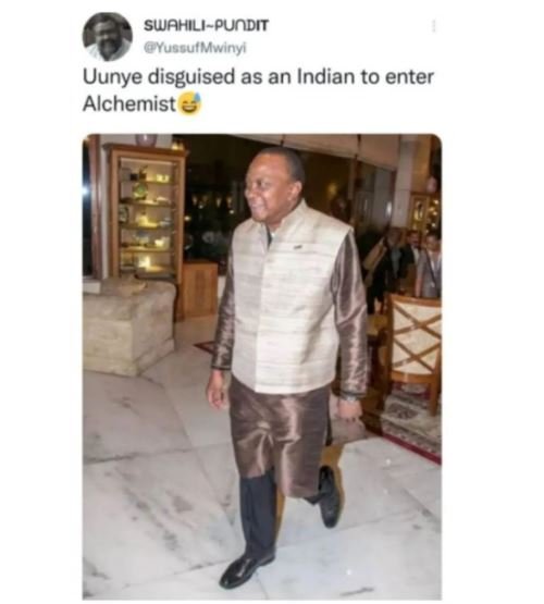 Swahilipuodit yusculmwinyi uunye disguised as an indian to enter alchemist