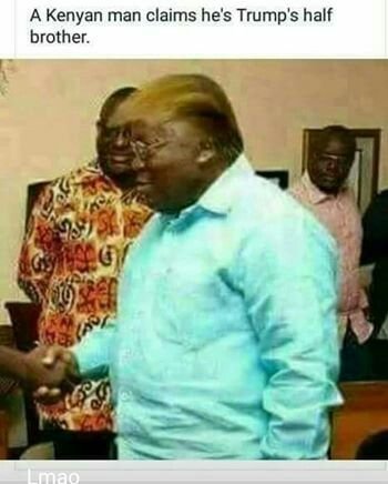 Kenyan man claims hes trump's half brother.