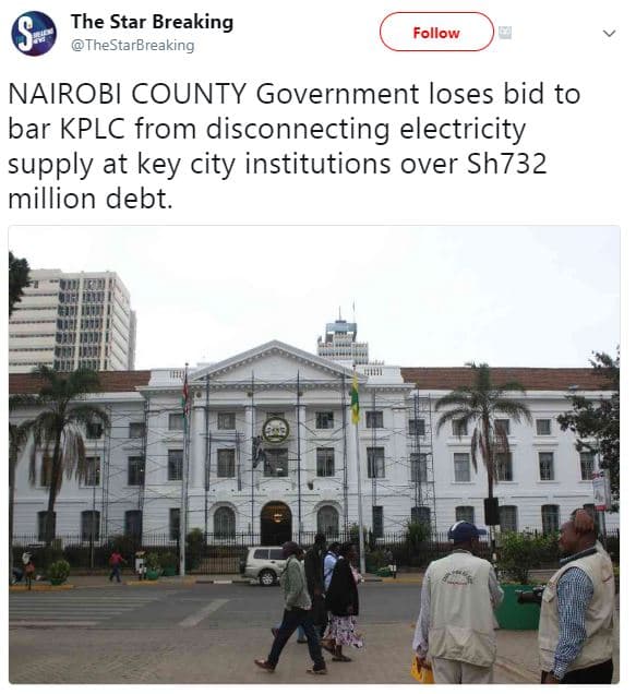 The star breaking thestarbreaking follow nairobi county government loses bid to