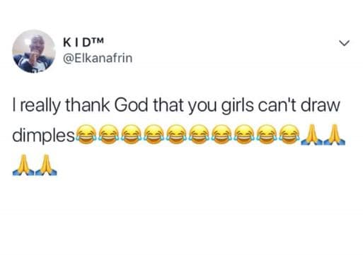 Ki dtm elkanafrin 1 really thank god that you girls can't draw dimples