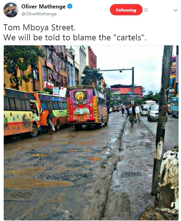 Oliver mathenge olivermathenge following tom mboya street we will be told to bla
