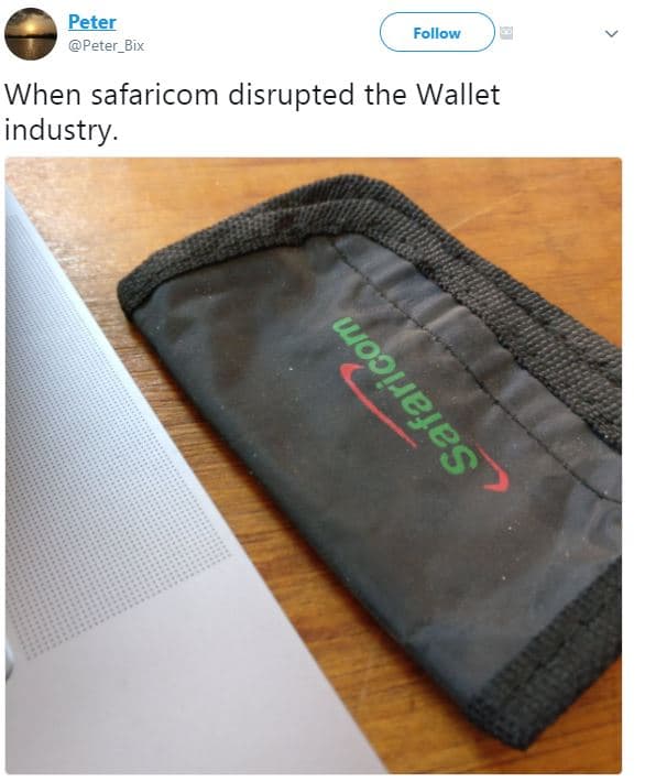 Peter peter_bix follow when safaricom disrupted the wallet industry. 1