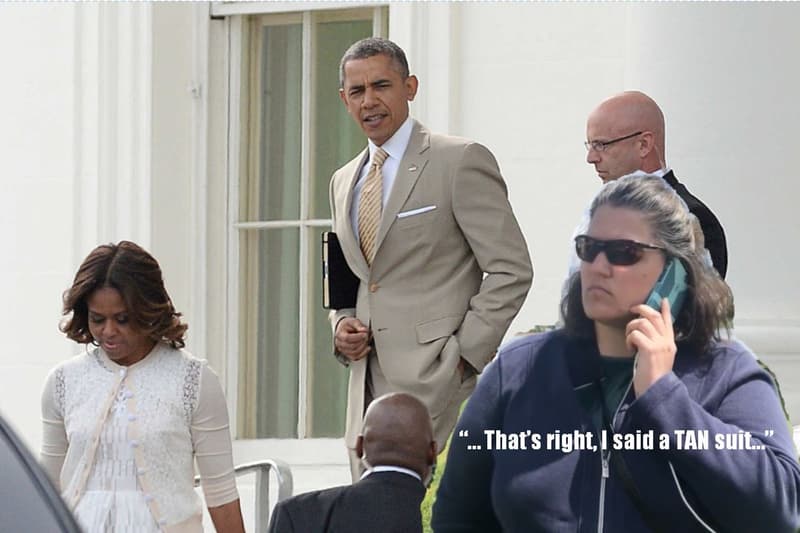 Thats right, said a tan suit'