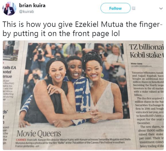 Brian kuira kuirab follow this is how you give ezekiel mutua the finger by putti