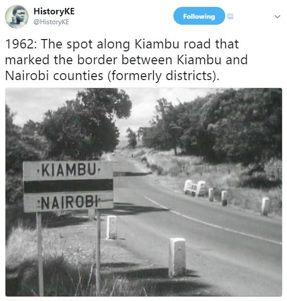 Historyke historyke following the spot along kiambu road that marked the border