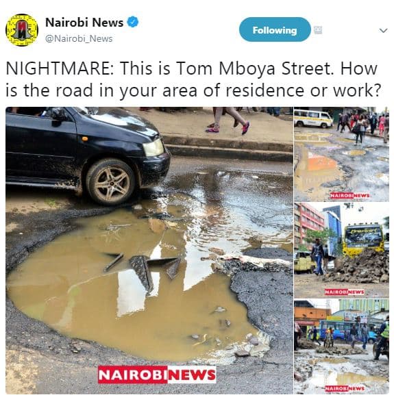 Nairobi news nairobi_news following nightmare this is tom mboya street. how is t
