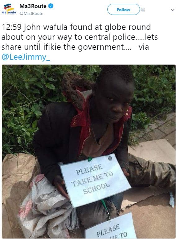 Ma3route oute ma3route follow 1259 john wafula found at globe round about on you