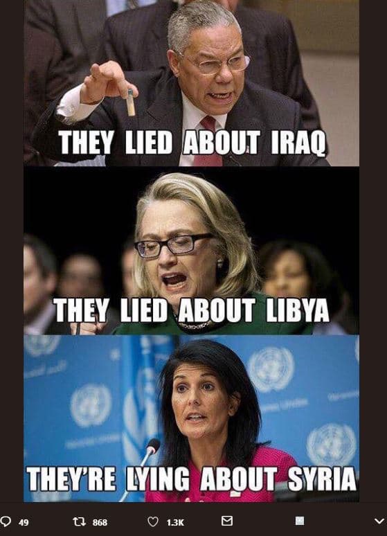 They lied about iraq they lied about libya theyre lying about syria 0 868 13k