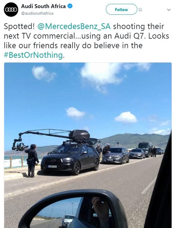 Audi south africa audisouthafrica follow spotted! mercedesbenz_sa shooting their