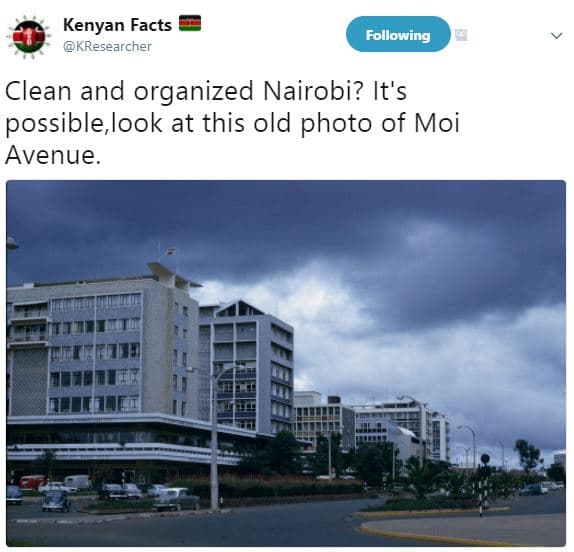 Kenyan facts kresearcher following clean and organized nairobi? it's possible lo