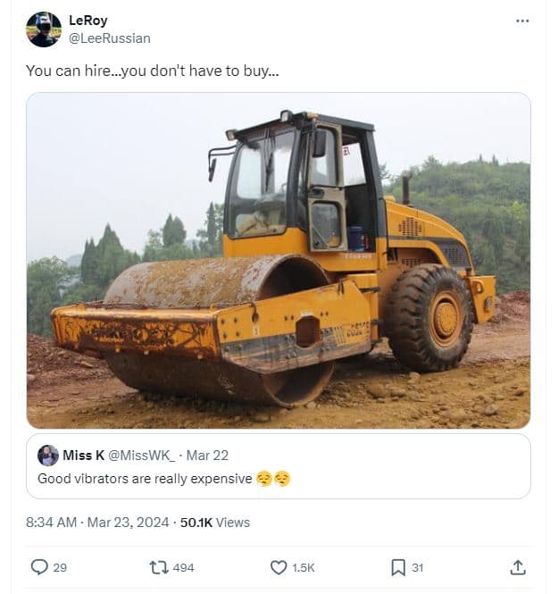 Leroy leerussian you can hire_you don't have to buy_ miss k misswk _ mar 22 good