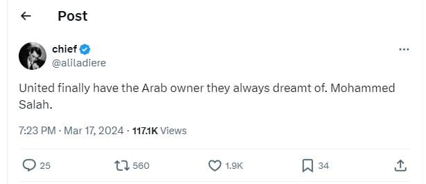 Post chief aliladiere united finally have the arab owner they always dreamt of.