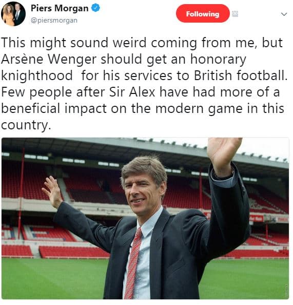 Piers morgan piersmorgan following this might sound weird coming from me, but ar