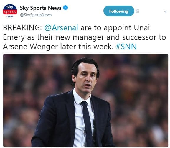 Sky sky sports news sports neis skysportsnews following breaking arsenal are to