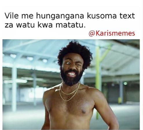 Vile me hungangana kusoma text za watu kwa matatu karismemes