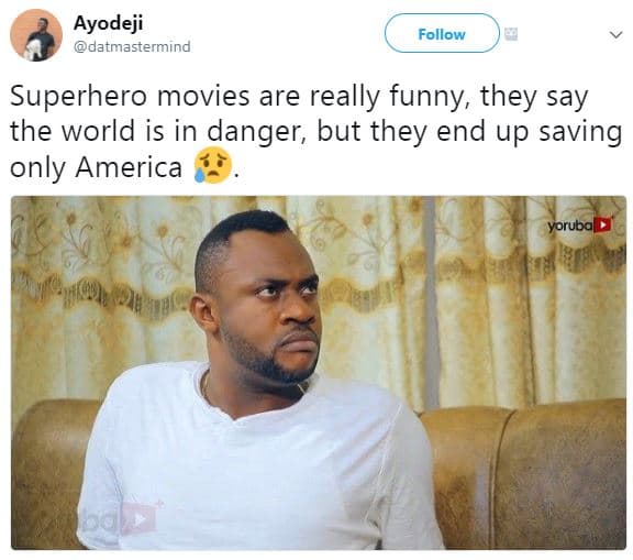 Ayodeji datmastermina follow superhero movies are really funny, they say the wor