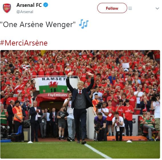 Arsenal fc arsena follow 'one arsène wenger jrf merciarsène kamse 18 hvemlrng