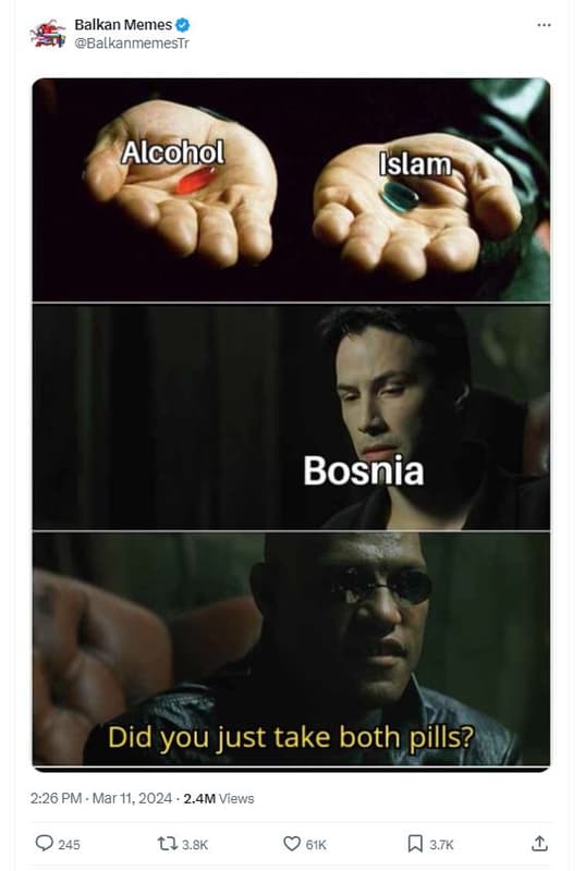Balkan memes balkanmemestr alcohol slam bosnia did you just take both pills? 2.2