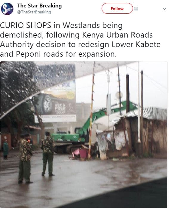 The star breaking thestarbreaking follow curio shops in westlands being demolish