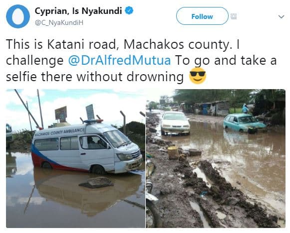 Cyprian, is nyakundi c_nyakundih follow this is katani road, machakos county. ch