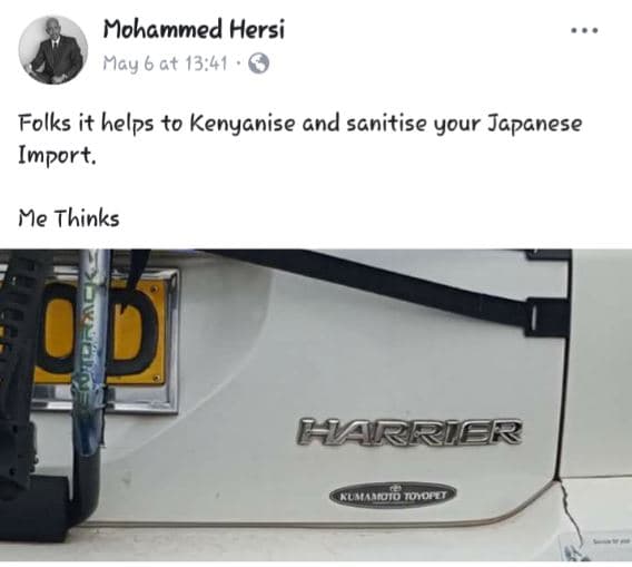 Mohammed hersi may 6 gt 13,41 folks it helps to kenyanise and sanitise your japa