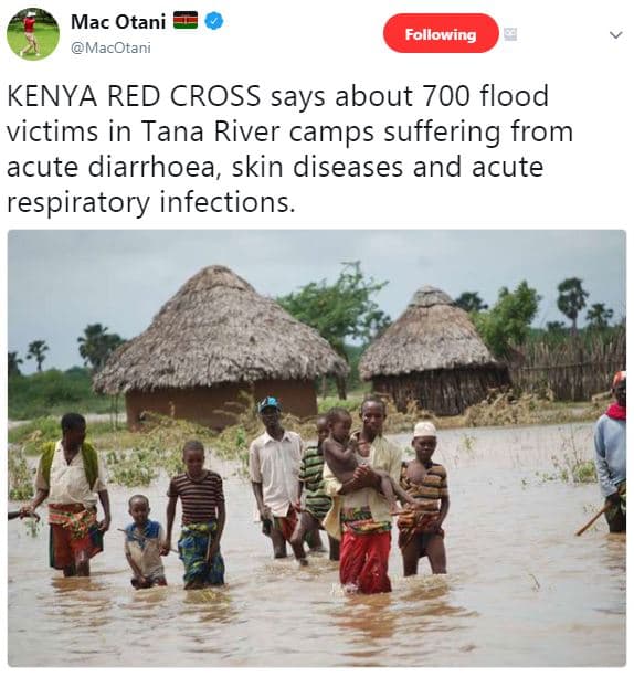 Mac otani macotani following kenya red cross says about 700 flood victims in tan