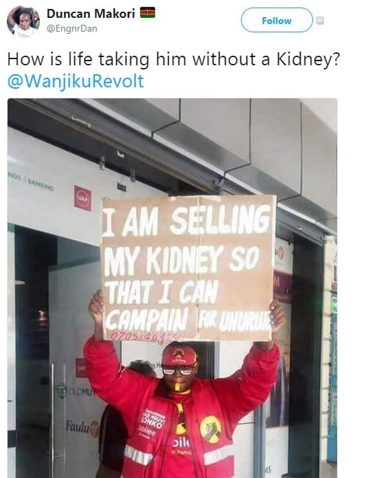 Duncan makori engnrdan follow how is life taking him without a kidney? wanjikure