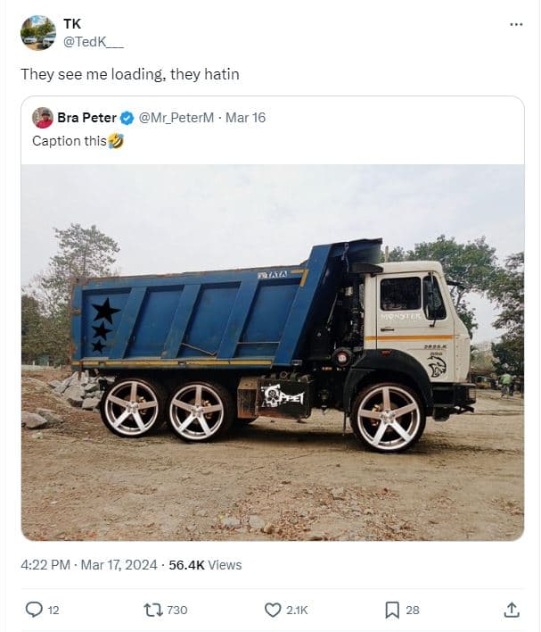 Tk tedk _ they see me loading they hatin bra peter mr_peterm mar 16 caption this