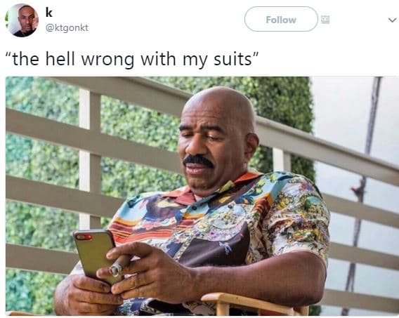 Follow ktgonkt the hell wrong with my suits