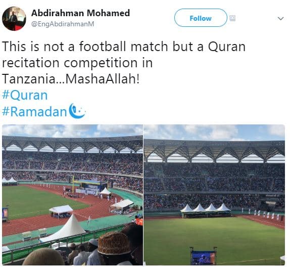 Abdirahman mohamed engabdirahmanm follow this is not a football match but a qura