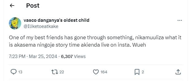 Post vasco danganya's oldest child iliketoeatkake one of my best friends has gon