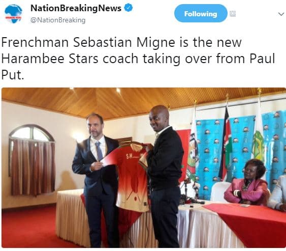 Nationbreakingnews nationbreaking following frenchman sebastian migne is the new