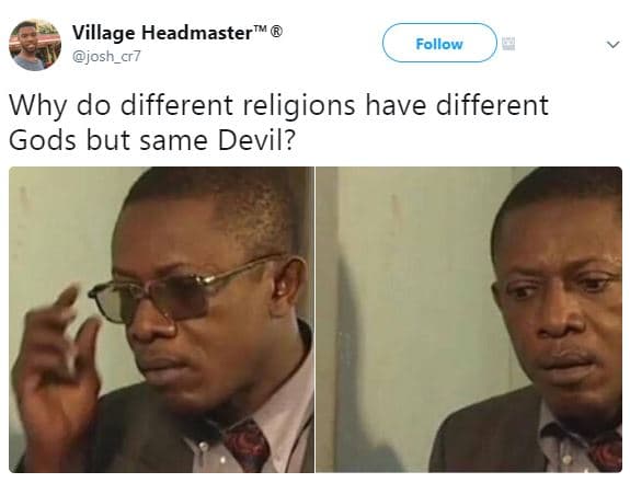 Village headmaster' josh_cr7 follow why do different religions have different go