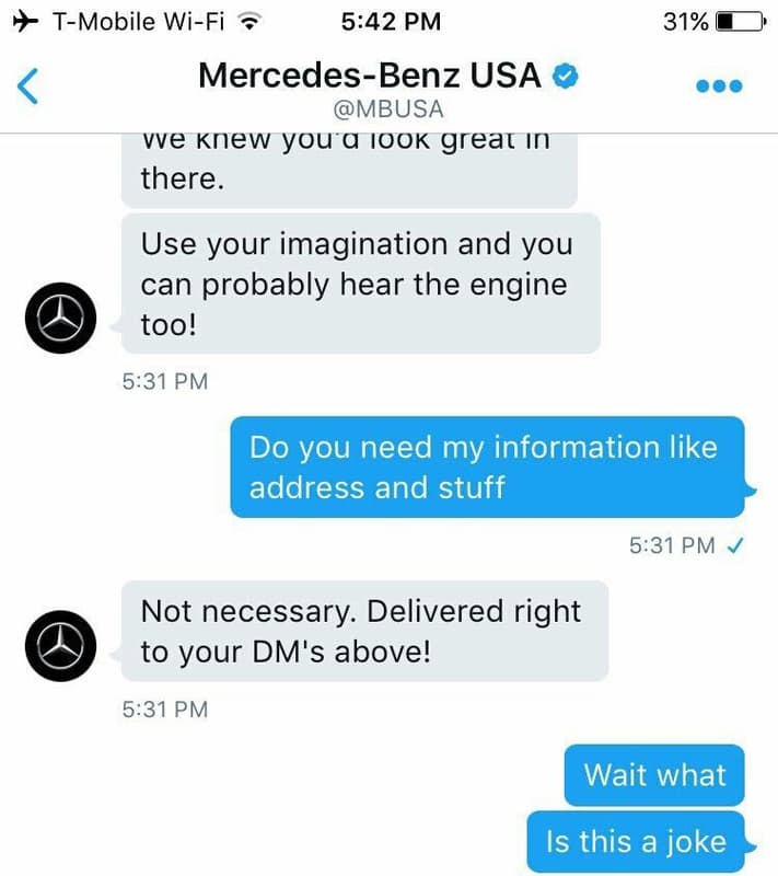 Tmobile wifi 542 pm 31 mercedesbenz usa mbusa vve knew youa iook greal ın there_