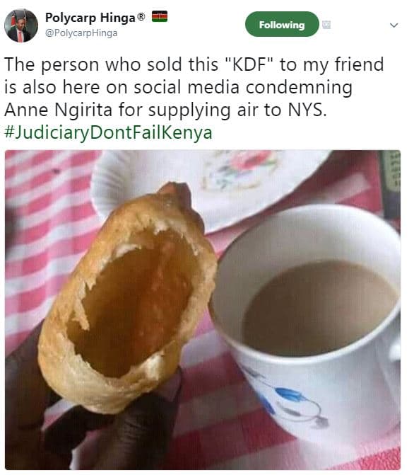 Polycarp hinga polycarphinga following the person who sold this kdf' to my frien