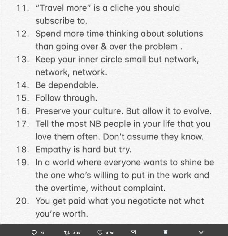 11 travel more is a cliche you should subscribe to 12 spend more time thinking a