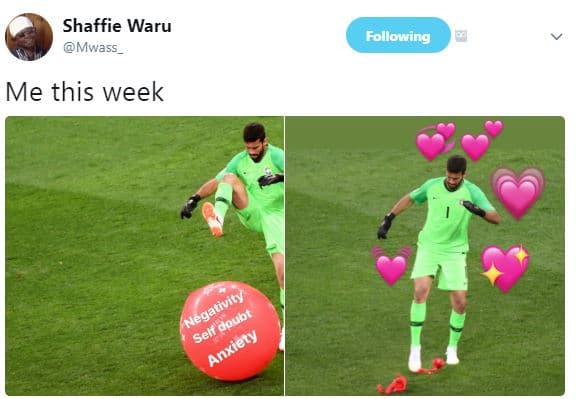 Shaffie waru mwass following me this week negativity self doubts anxiety