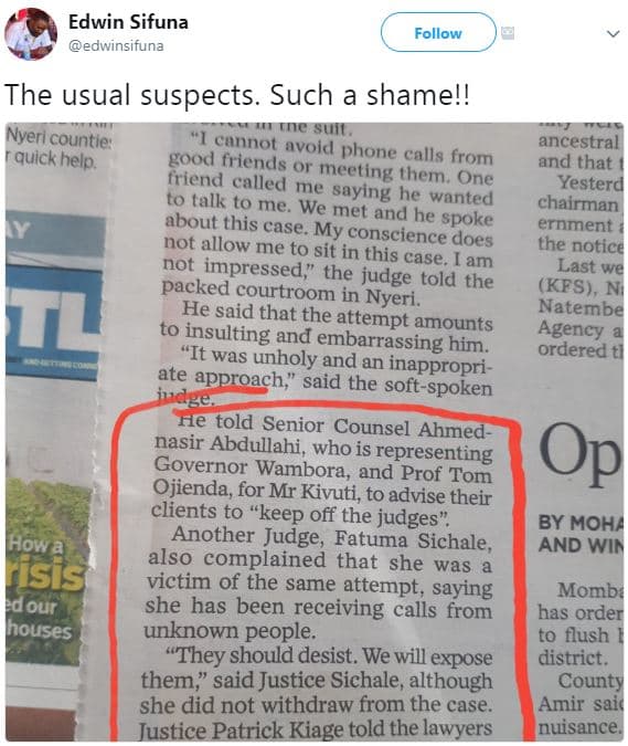 Edwin sifuna edwinsifuna follow the usual suspects. such a shamel! nyeri countie