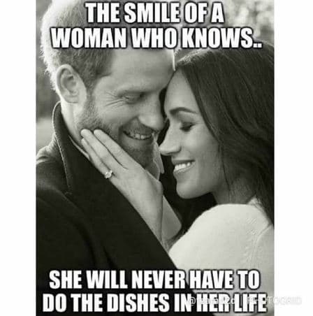 The smizeofa woman whoknows she will neverhaveto do the dishes inherlife