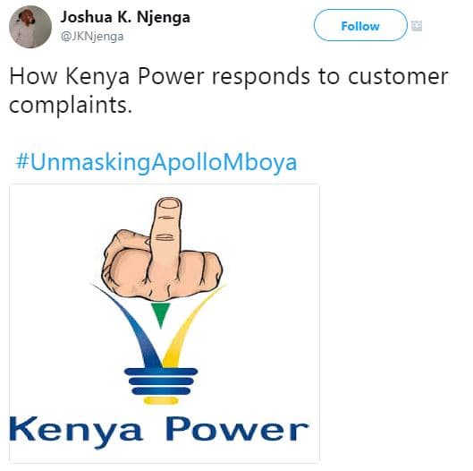Joshua k. njenga jknjenga follow how kenya power responds to customer complaints