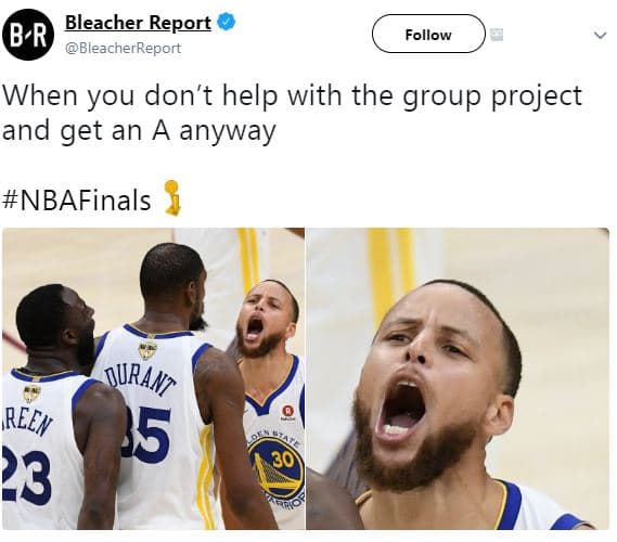 Bleacher report b r bleacherreport follow when you don't help with the group pro
