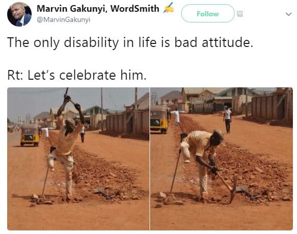 Marvin gakunyi, wordsmith marvingakunyi follow the only disability in life is ba