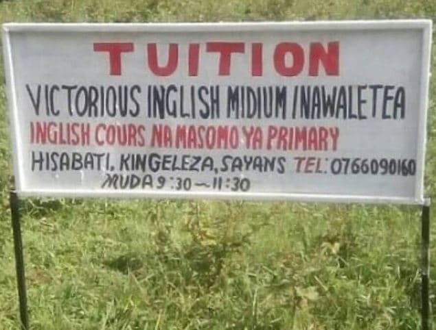 Tuition vic torious hnglish miduhhhawaletea jnglish cours namasono ya primary hi