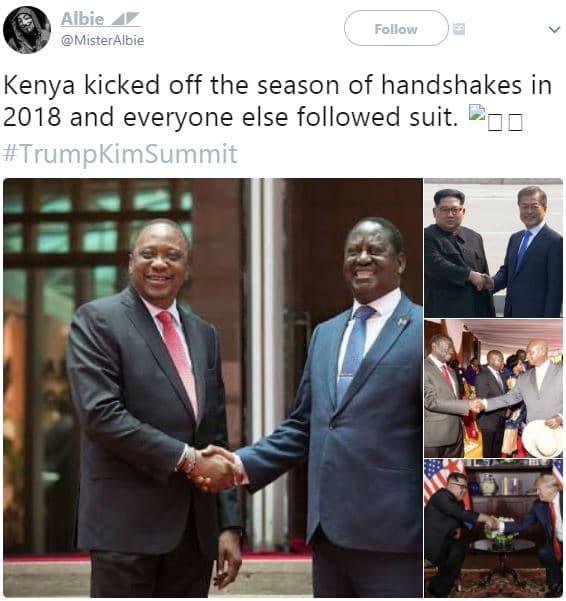 Albie misteralbie follow kenya kicked off the season of handshakes in and everyo