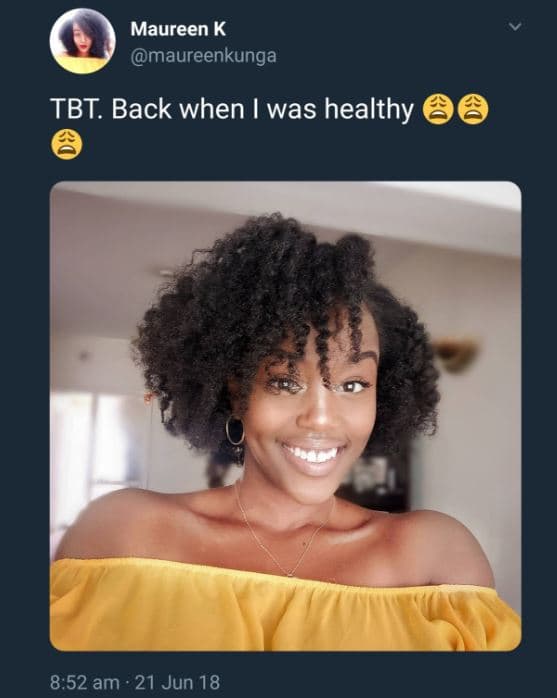 Maureen k maureenkunga tbt back when was healthy 8.52 am 21 jun 18