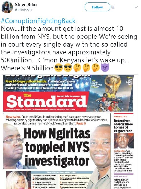 Steve biko bikosb91 follow corruptionfightingback now_if the amount got lost is