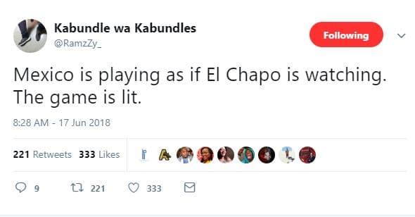 Kabundle wa kabundles ramzzy _ following mexico is playing as if el chapo is wat